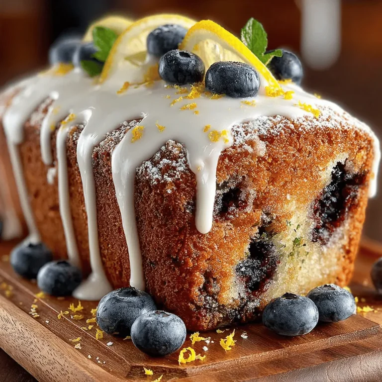 When it comes to delightful desserts that capture the essence of summer, few can rival the Zesty Lemon Blueberry Bliss Pound Cake. This delectable treat is not only visually appealing with its vibrant colors but also offers a harmonious blend of tangy lemon and sweet blueberries that dance on the palate. The moist texture of the pound cake, combined with the bright flavors, makes it an irresistible choice for any occasion, from casual gatherings to elegant celebrations.