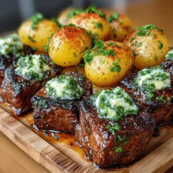 Sizzling Garlic Butter Steak Bites & Crispy Potatoes