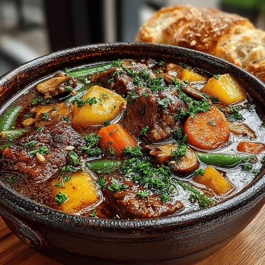 When the leaves begin to change color and a crispness fills the air, there's nothing quite like a steaming bowl of beef stew to evoke the warmth of home and the comfort of tradition. The Rustic Harvest Beef Stew is the perfect embodiment of these autumn and winter months, providing not only nourishment but a sense of togetherness that comes from sharing a hearty meal with loved ones. This dish is a celebration of seasonal ingredients, transforming the best produce of the harvest season into a rich, satisfying stew that fills your kitchen with enticing aromas.