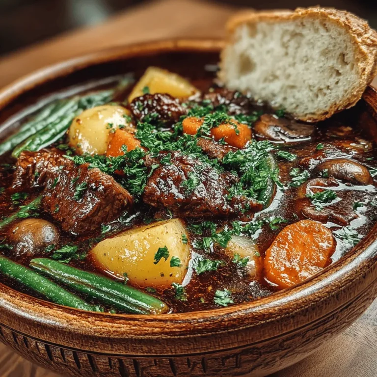 When the leaves begin to change color and a crispness fills the air, there's nothing quite like a steaming bowl of beef stew to evoke the warmth of home and the comfort of tradition. The Rustic Harvest Beef Stew is the perfect embodiment of these autumn and winter months, providing not only nourishment but a sense of togetherness that comes from sharing a hearty meal with loved ones. This dish is a celebration of seasonal ingredients, transforming the best produce of the harvest season into a rich, satisfying stew that fills your kitchen with enticing aromas.