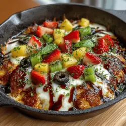 Fruity Chicken Delight Pizza Skillet