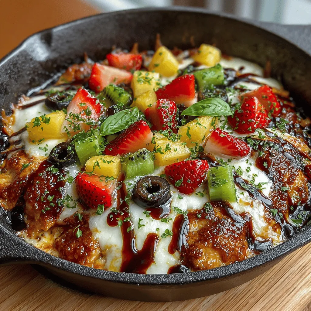 Discover a delightful twist on the classic pizza with our Fruity Chicken Delight Pizza Skillet. This recipe combines juicy chicken, savory pizza sauce, and a medley of fresh fruits to create a unique and flavorful dish that’s perfect for any meal. Ideal for families and gatherings, this skillet meal is not only quick to prepare but also visually appealing and delicious. In this article, we’ll take you on a culinary journey, exploring the ingredients, preparation steps, and the benefits of including fruit in your savory dishes.