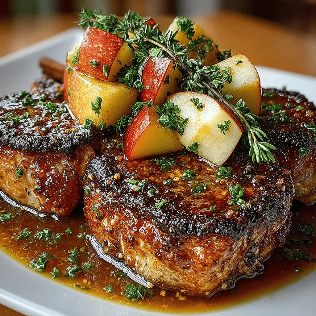 Saucy Apple Pork Chops are a delightful dish that embodies the perfect balance between savory and sweet. This recipe stands out not only for its mouthwatering taste but also for its ability to bring together seasonal ingredients that enhance both flavor and presentation. Whether you're preparing a simple weeknight dinner or planning a special occasion meal, this dish is sure to impress. The combination of succulent pork chops paired with the sweetness of fresh apples and a medley of aromatic herbs creates a culinary experience that is both satisfying and visually appealing.
