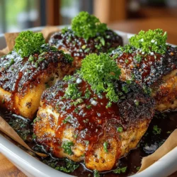 Smoky Maple Glazed Baked BBQ Chicken Breasts