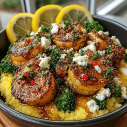 Zesty Lemon Garlic Shrimp with Broccoli Rice