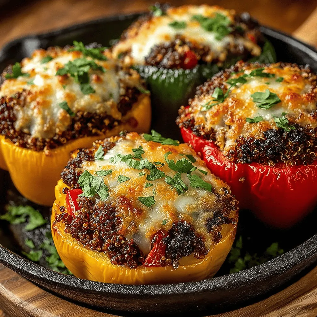 Colorful Quinoa & Beef-Stuffed Peppers is a delightful and nutritious dish that combines vibrant bell peppers with a savory filling of quinoa, ground beef, and spices. This one-pan meal is not only visually appealing, making it a feast for the eyes, but it is also packed with essential nutrients, making it a wholesome choice for any occasion. Whether you are hosting a family dinner, meal prepping for the week, or seeking a healthy weeknight meal, this recipe fits the bill perfectly.