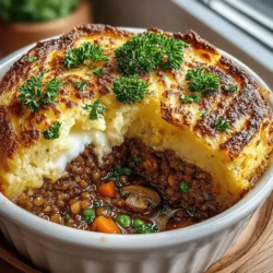 Hearty Savory Lentil and Vegetable Shepherd’s Pie