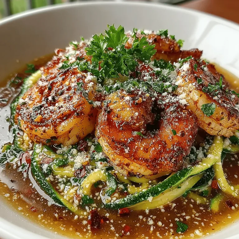 In the realm of contemporary cuisine, few dishes encapsulate the perfect blend of flavor and health as beautifully as Garlic Butter Shrimp with Zucchini Noodles. This delightful recipe brings together succulent shrimp bathed in rich, garlicky butter, paired with light and refreshing zucchini noodles. The combination is not only a feast for the palate but also a visual treat, making it an attractive option for both casual weeknight dinners and more elaborate gatherings.