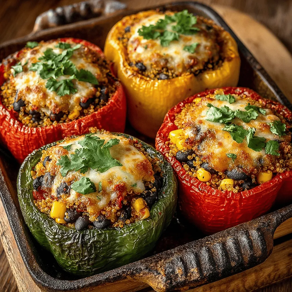 In today’s fast-paced world, the pursuit of healthy eating can often feel overwhelming. However, incorporating vibrant vegetables into meals offers not only a feast for the eyes but also a plethora of health benefits. One dish that exemplifies this concept beautifully is the Colorful Quinoa & Black Bean Stuffed Peppers. This recipe stands out for its stunning presentation and its impressive nutrient profile, making it an ideal choice for families, meal preppers, and anyone striving to maintain a healthy lifestyle.
