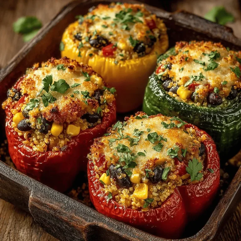 In today’s fast-paced world, the pursuit of healthy eating can often feel overwhelming. However, incorporating vibrant vegetables into meals offers not only a feast for the eyes but also a plethora of health benefits. One dish that exemplifies this concept beautifully is the Colorful Quinoa & Black Bean Stuffed Peppers. This recipe stands out for its stunning presentation and its impressive nutrient profile, making it an ideal choice for families, meal preppers, and anyone striving to maintain a healthy lifestyle.