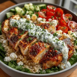 Mediterranean Bliss: Healthy Greek Chicken Bowls with Tzatziki Sauce