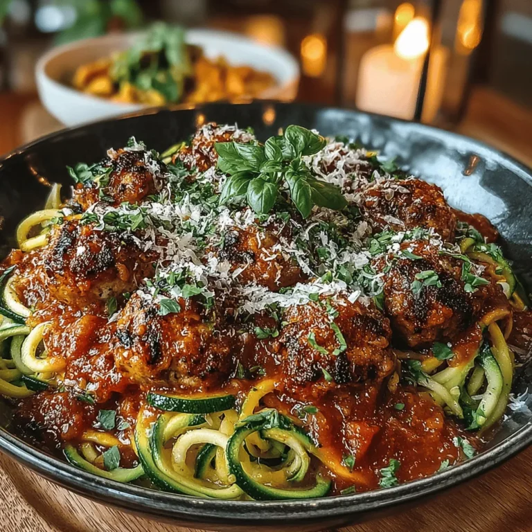 If you're looking for a delicious and healthy alternative to traditional pasta dishes, Zesty Turkey Meatball Marinara on Zoodles is a perfect choice. This recipe marries the satisfying flavors of savory turkey meatballs with a rich marinara sauce, all served atop spiralized zucchini—better known as zoodles. Not only does this dish make for a delightful meal, but it also offers a plethora of health benefits that can easily fit into a low-carb or gluten-free diet.