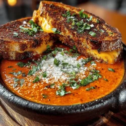 Tomato Basil Bliss Soup with Cheesy Heaven
