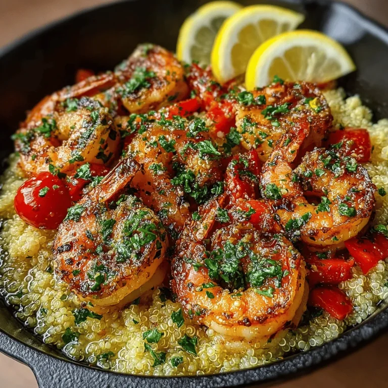 If you’re on the lookout for a meal that brings together vibrant flavors, nutritional benefits, and minimal cleanup, look no further than the Zesty One-Pan Lemon Garlic Shrimp & Quinoa. This delightful dish pairs succulent shrimp with fluffy quinoa, all tossed together in a zesty lemon-garlic sauce that tantalizes the taste buds. Perfect for busy weeknights or casual gatherings, this recipe offers a convenient way to serve up a satisfying dinner without the fuss of multiple pots and pans.