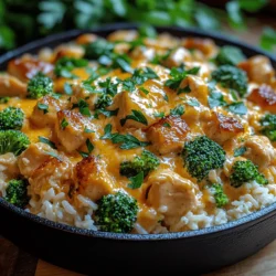 In the realm of weeknight dinners, finding a dish that is both quick to prepare and comforting can feel like a daunting task. Enter the Creamy Chicken and Broccoli Rice Skillet Delight—a dish that combines succulent chicken, vibrant broccoli, and creamy cheddar cheese, all cooked in one skillet. This recipe not only promises to be a hit with the family but also simplifies the cooking process, making cleanup a breeze. With its straightforward ingredients and minimal cooking time, this meal is the perfect solution for busy home cooks seeking a wholesome and delicious dinner option.
