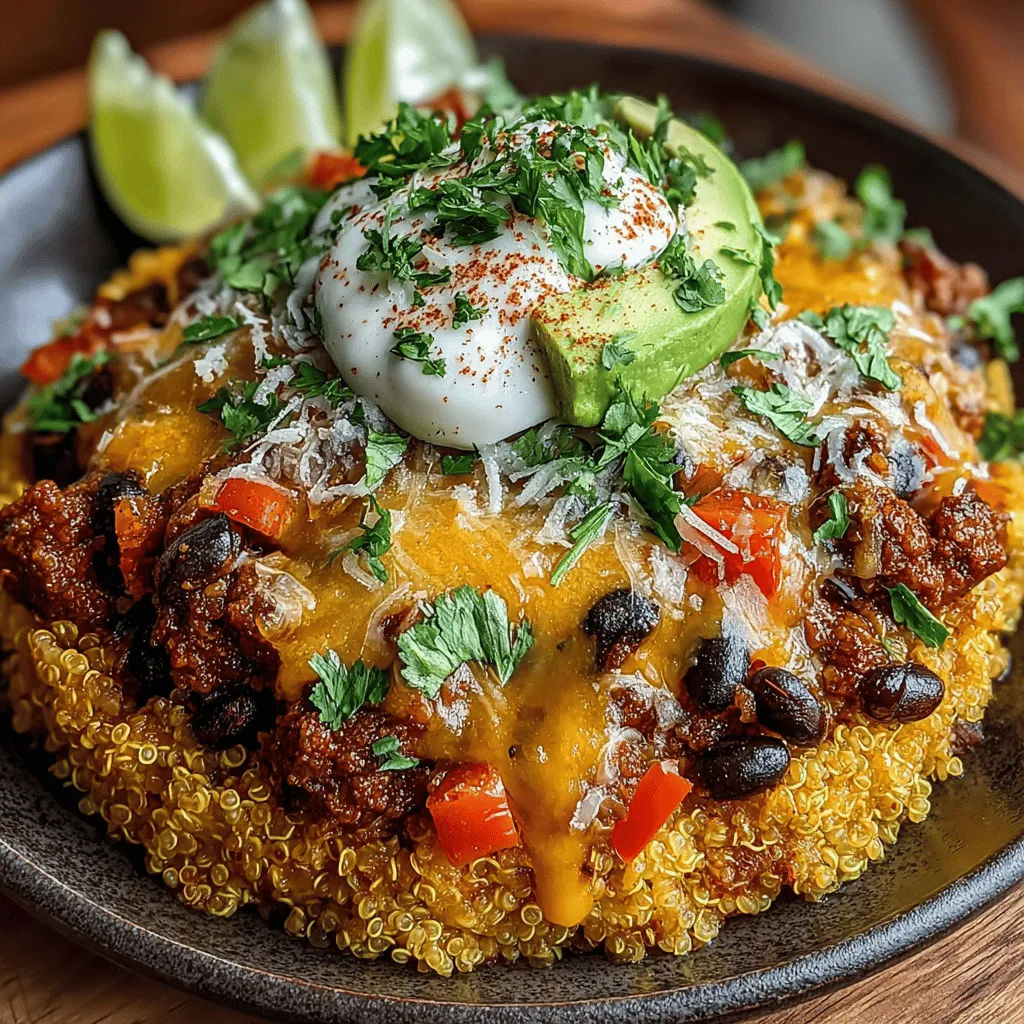 In the realm of flavorful and nutritious meals, the Taco-tastic Cheesy Quinoa Delight stands out as a vibrant and satisfying dish that perfectly balances health and taste. Quinoa, often hailed as a superfood, serves as the foundation for this recipe, delivering a hearty texture and a wealth of nutrients. By combining the unique flavors of taco seasoning with wholesome ingredients like black beans, corn, and fresh vegetables, this dish offers a delightful twist on traditional tacos, making it an ideal choice for a wholesome dinner or a crowd-pleasing side.