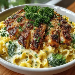 Creamy Chicken Alfredo with Broccoli & Peas