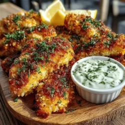 Crispy Baked Chicken Tenders with Zesty Dipping Sauce
