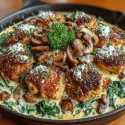 In the realm of home-cooked meals, few dishes can evoke a sense of warmth and comfort quite like a creamy chicken and mushroom skillet dinner. This dish is not only a feast for the eyes but also a delight for the palate, showcasing a harmonious blend of flavors and textures that invite you to indulge. With its luscious creamy sauce enveloping tender chicken and earthy mushrooms, this recipe strikes a perfect balance between richness and satisfaction. The beauty of this dish lies in its simplicity; it can be whipped up in just 30 minutes, making it an ideal choice for busy weeknights or a cozy weekend gathering. Whether you’re a novice cook stepping into the kitchen for the first time or a seasoned chef looking for a quick yet indulgent meal, this creamy chicken and mushroom skillet dinner is sure to impress.
