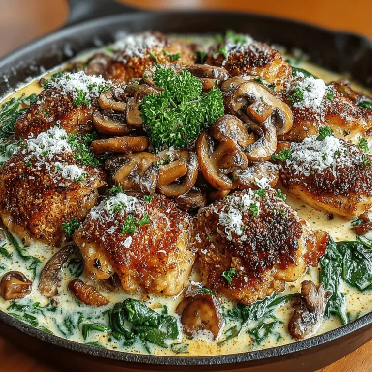 In the realm of home-cooked meals, few dishes can evoke a sense of warmth and comfort quite like a creamy chicken and mushroom skillet dinner. This dish is not only a feast for the eyes but also a delight for the palate, showcasing a harmonious blend of flavors and textures that invite you to indulge. With its luscious creamy sauce enveloping tender chicken and earthy mushrooms, this recipe strikes a perfect balance between richness and satisfaction. The beauty of this dish lies in its simplicity; it can be whipped up in just 30 minutes, making it an ideal choice for busy weeknights or a cozy weekend gathering. Whether you’re a novice cook stepping into the kitchen for the first time or a seasoned chef looking for a quick yet indulgent meal, this creamy chicken and mushroom skillet dinner is sure to impress.