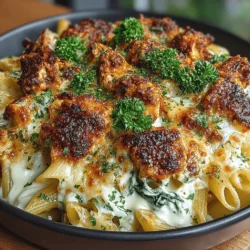 In the realm of comfort food, few dishes can compare to the delightful experience of a creamy chicken and spinach pasta bake. This culinary creation not only serves as a satisfying meal but also offers a nutritious balance of flavors and textures that appeal to both adults and children. Imagine tender pieces of chicken, vibrant green spinach, and perfectly cooked penne pasta enveloped in a rich and creamy sauce. This dish has earned its place as a beloved family favorite for its ease of preparation and the warmth it brings to the dinner table.
