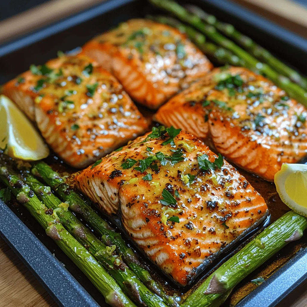 Are you in search of a dish that not only tantalizes your taste buds but also packs a nutritious punch? Look no further than the Zesty Lemon Garlic Salmon & Asparagus Delight. This delightful recipe combines the rich flavors of salmon with the vibrant freshness of asparagus, all enhanced by a zesty lemon-garlic marinade. Whether you're planning a busy weeknight dinner or a special occasion meal, this dish is both easy to prepare and impressively delicious.