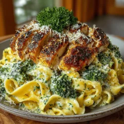 Creamy Chicken Alfredo Delight with Broccoli