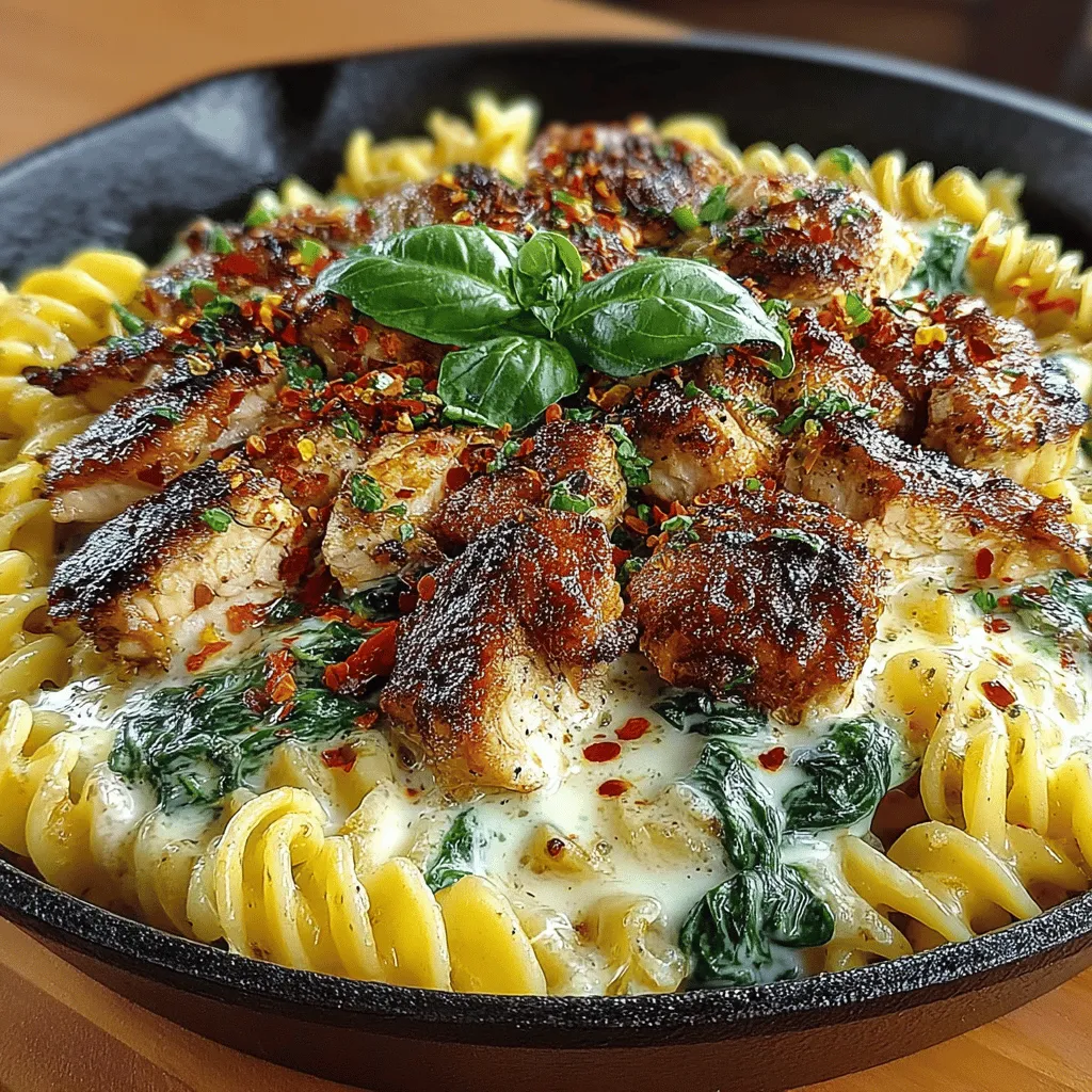 Welcome to a delightful culinary adventure that promises to transform your weeknight dinners into something truly special. If you're on the lookout for a comforting and delicious meal option, look no further than our Creamy Chicken and Spinach Pasta Skillet. This dish not only boasts a rich, creamy texture that envelops tender chicken and fresh spinach, but it also showcases the perfect balance of flavors that will leave your family asking for seconds.