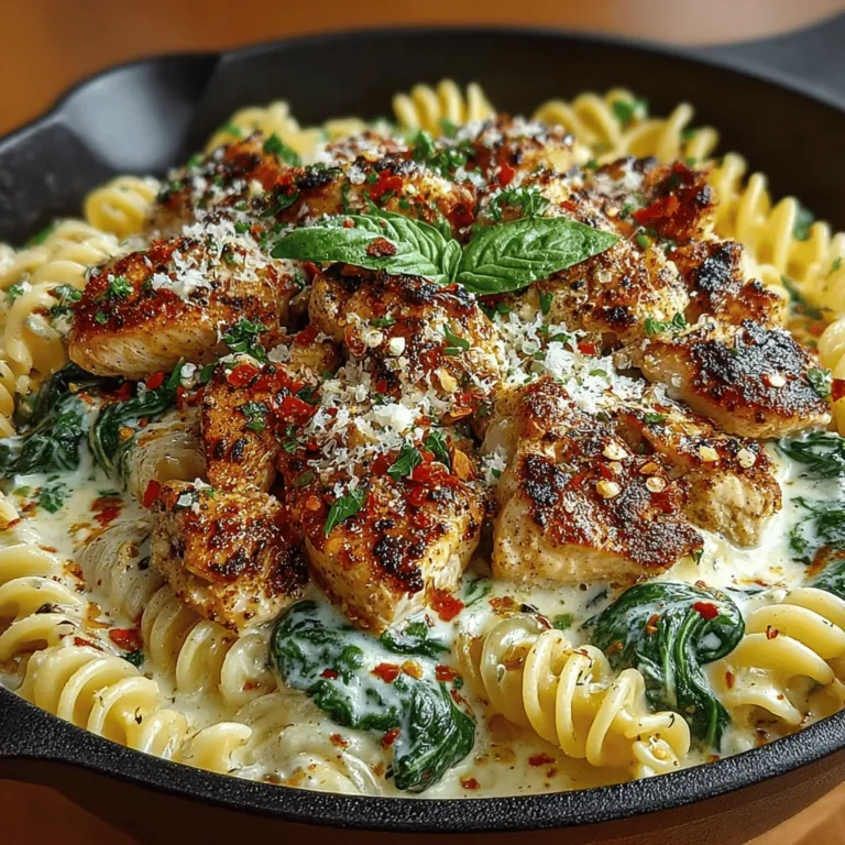 Welcome to a delightful culinary adventure that promises to transform your weeknight dinners into something truly special. If you're on the lookout for a comforting and delicious meal option, look no further than our Creamy Chicken and Spinach Pasta Skillet. This dish not only boasts a rich, creamy texture that envelops tender chicken and fresh spinach, but it also showcases the perfect balance of flavors that will leave your family asking for seconds.